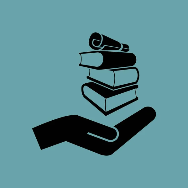 Bücher Vektor Symbol Einfache Illustration — Stockvektor