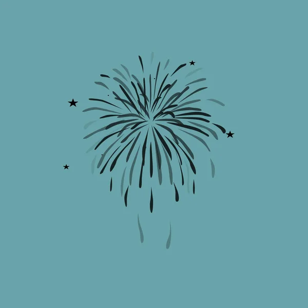 Icona Vettoriale Fuochi Artificio Semplice Illustrazione — Vettoriale Stock