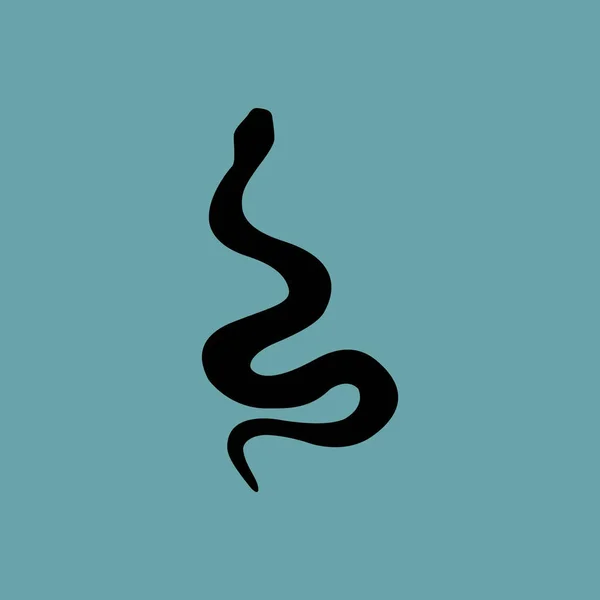 Icône Vectorielle Serpent Illustration Simple — Image vectorielle