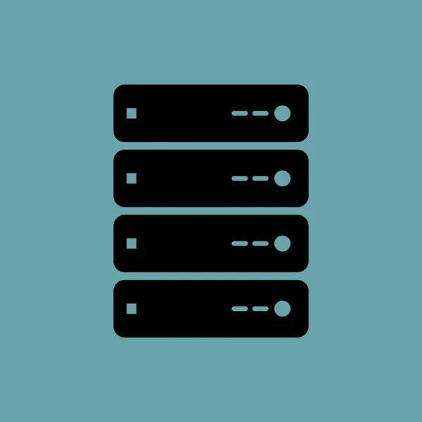 Computer Server Symbol Vektorillustration — Stockvektor
