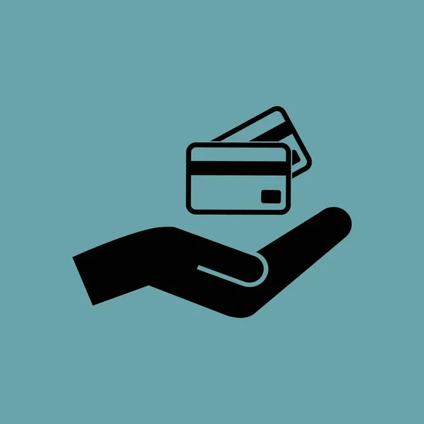 Cartão Crédito Com Ilustração Simples — Vetor de Stock