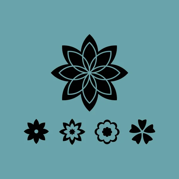 Blume Vektor Symbol Einfache Illustration — Stockvektor