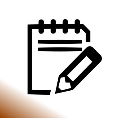 Not defteri simgesi basit örnek