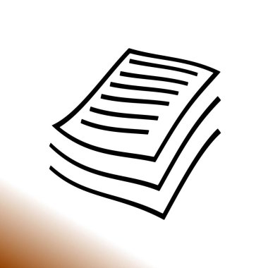 Belge dosyalar simgesi basit örnek