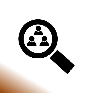 Büyüteç simgesini, arama vektör çizim