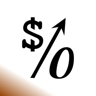 Yüzde işareti vektör çizim. Eğitim, finans, satış