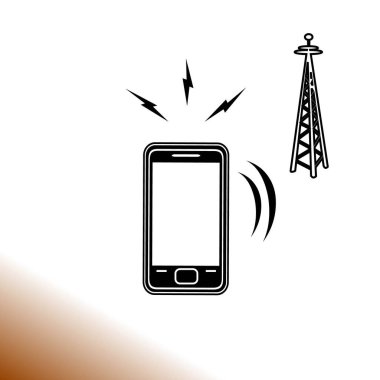 Cep telefonu güç vektör simgesi 