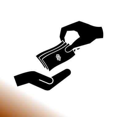 para nakit vektör simgesi. dolar