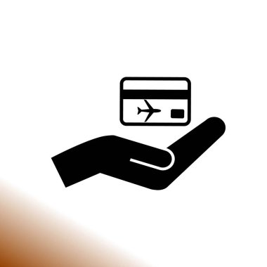 el ve bilet vektör simgesi