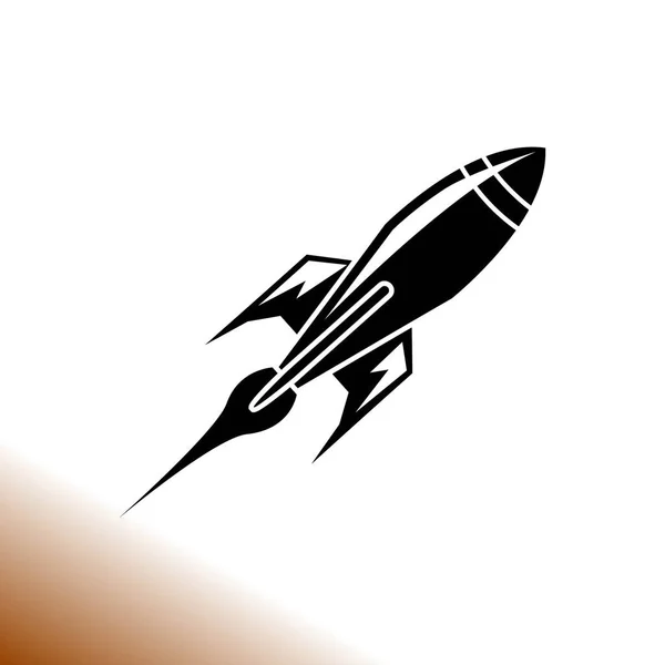 Rocket Vector Icono Ilustración Simple — Vector de stock