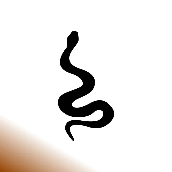 Kígyó Vector Icon Egyszerű Illusztráció — Stock Vector