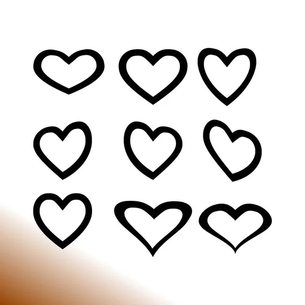 Hearts Icon Vector Illustration — Stock Vector