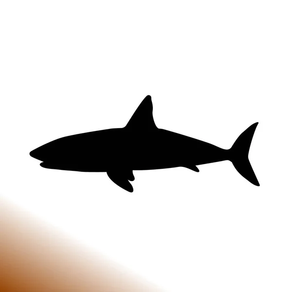 Ícone Vetor Tubarão Ilustração Simples — Vetor de Stock