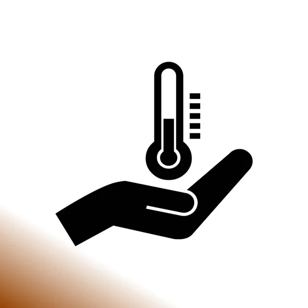 Icône Vectorielle Thermomètre Illustration Simple — Image vectorielle