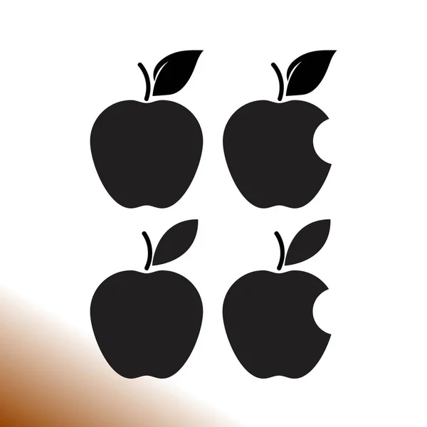 Appels Iconen Set Vectorillustratie — Stockvector