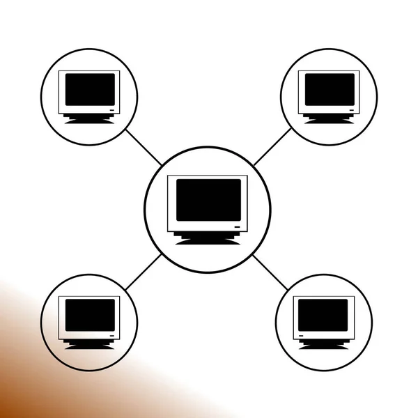 Network Icon Simple Illustration — Stock Vector