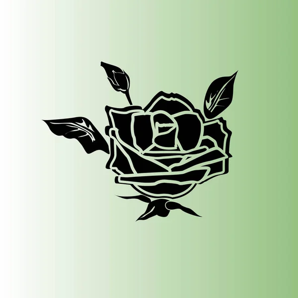 Rosa Icona Vettoriale Semplice Illustrazione — Vettoriale Stock