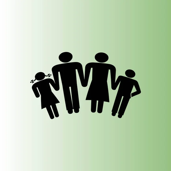 Family Vector Icon Simple Illustration — Stock Vector
