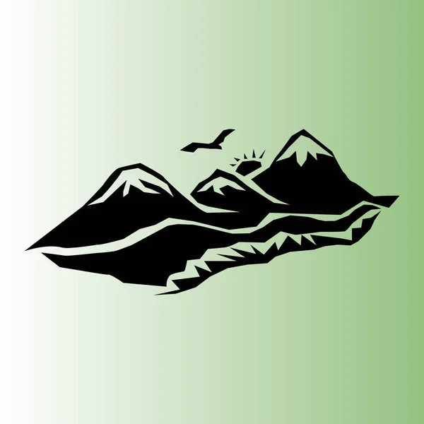 Berge Vektor Symbol Einfache Illustration — Stockvektor