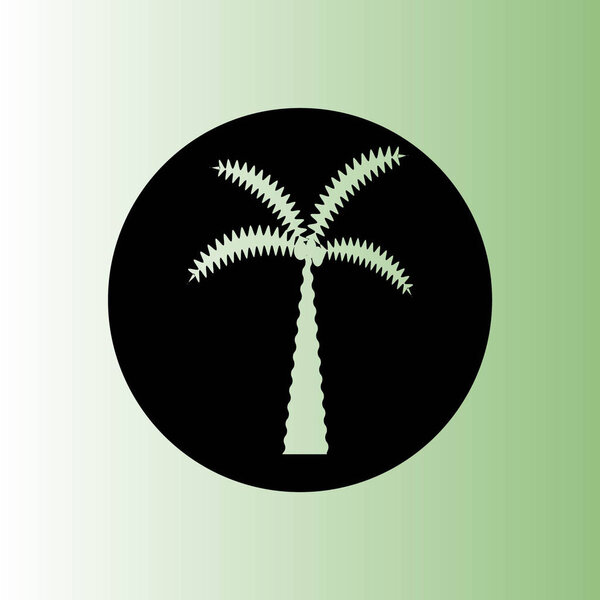 tree icon, palm vector illustration