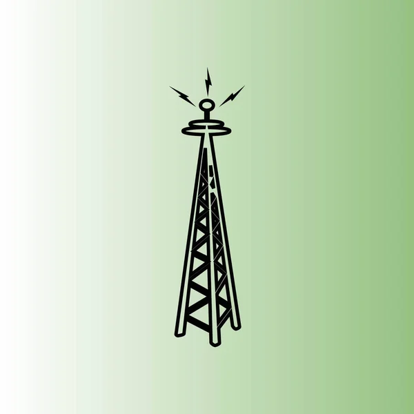 Cell Phone Tower Vector Pictogram — Stockvector