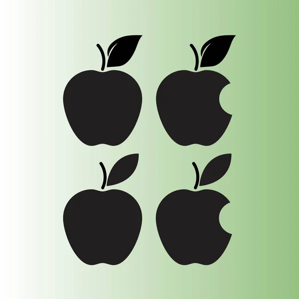 Appels Iconen Set Vectorillustratie — Stockvector