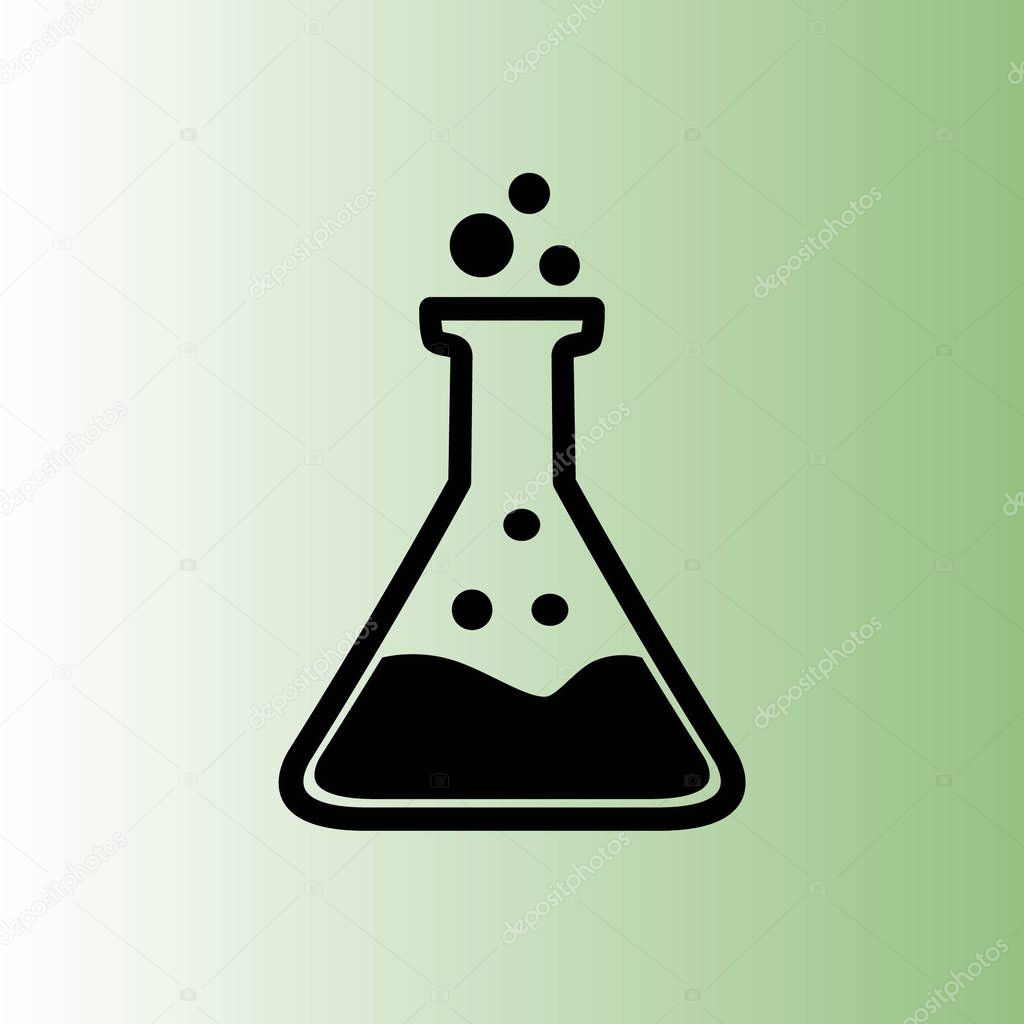 Test tube vector icon  simple illustration