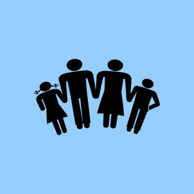Aile vektör simgesi basit örnek