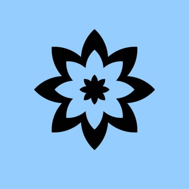 çiçek vektör simgesi basit örnek