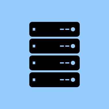 Bilgisayar sunucu simgesini, vektör çizim