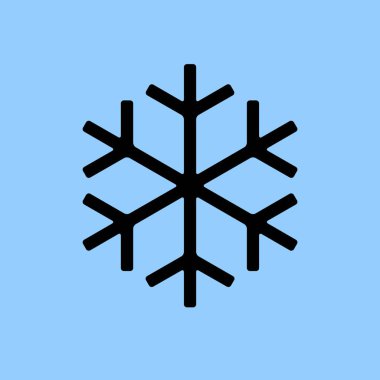 Kar tanesi simgesi basit örnek