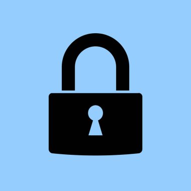 Kilit vektör simgesi basit örnek