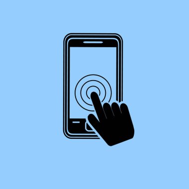 Vektör dokunmatik ekran smartphone simgesini