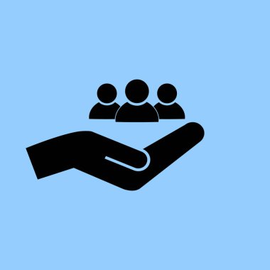 İş adamları simgesi. ekip çalışması vektör çizim