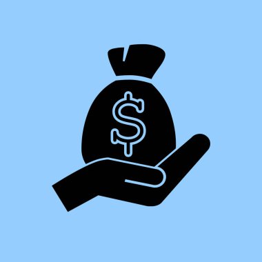 Paran ve el vektör simgesi