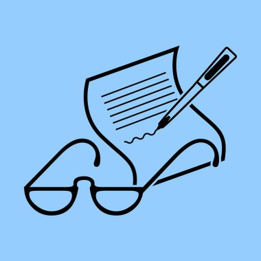 Vektör gözlük simgesi simgesi