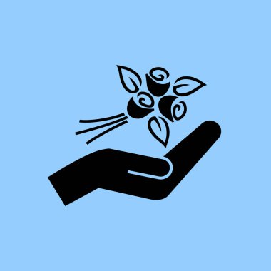 Gül basit simge tasarlamak vektör