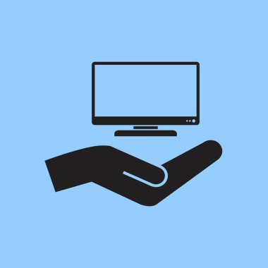 TV vektör simgesi basit örnek