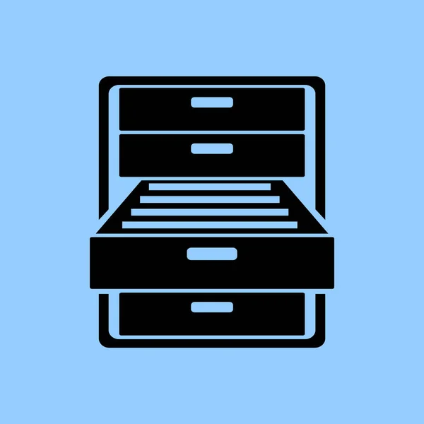 Schublade Einfacher Illustrationsvektor — Stockvektor