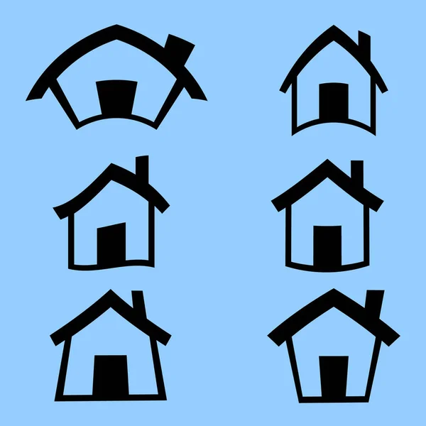 住宅アイコン ホームのベクトル図 — ストックベクタ