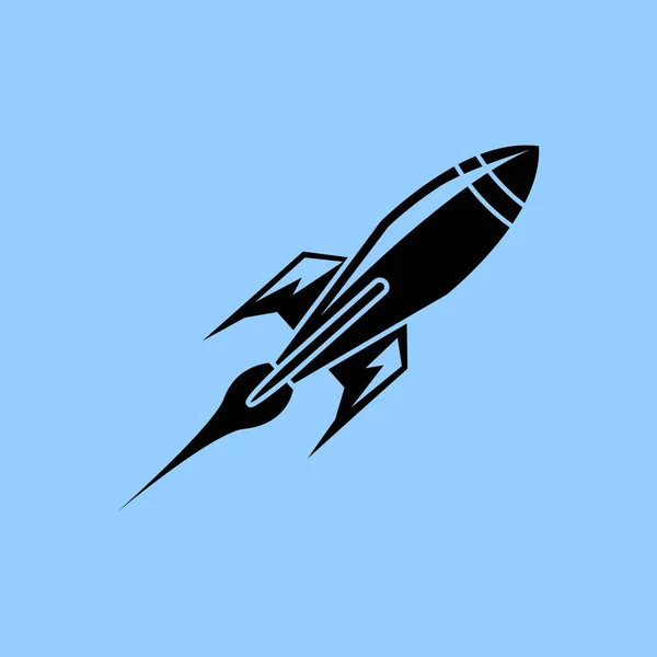 Rocket Vector Icono Ilustración Simple — Vector de stock