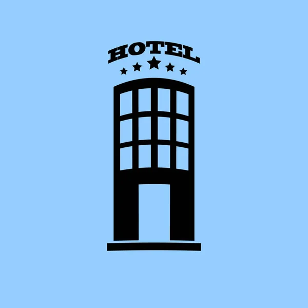 Hotel Vector Icon Egyszerű Illusztráció — Stock Vector