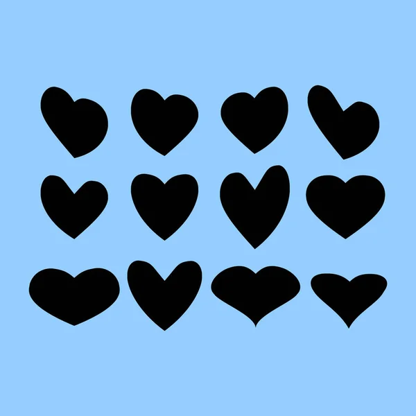 Εικονίδιο Καρδιές Αγάπη Σημάδι Φορέα Που — Διανυσματικό Αρχείο