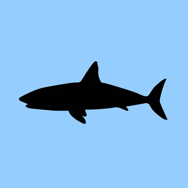 Shark Vector Icon Simple Illustration — Stock Vector