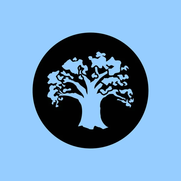 Baum Symbol Eichenvektor Illustration — Stockvektor