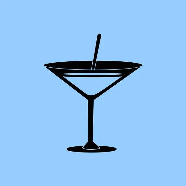 Cocktail Pictogram Eenvoudige Vectorillustratie — Stockvector