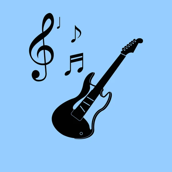 Guitar Vector Icon Simple Illustration — Stock Vector