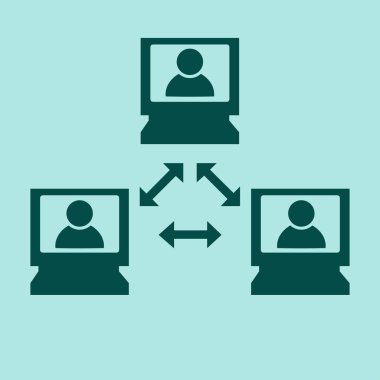 Video konferans vektör simgesi