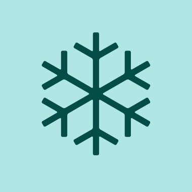 kar Tanesi simgesi vektör çizimi 