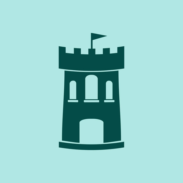 Castle vector icon illustration 